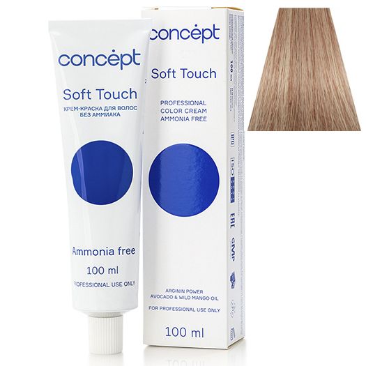 Cream hair dye without ammonia 8.1 light blonde ash Soft Touch Concept 100 ml